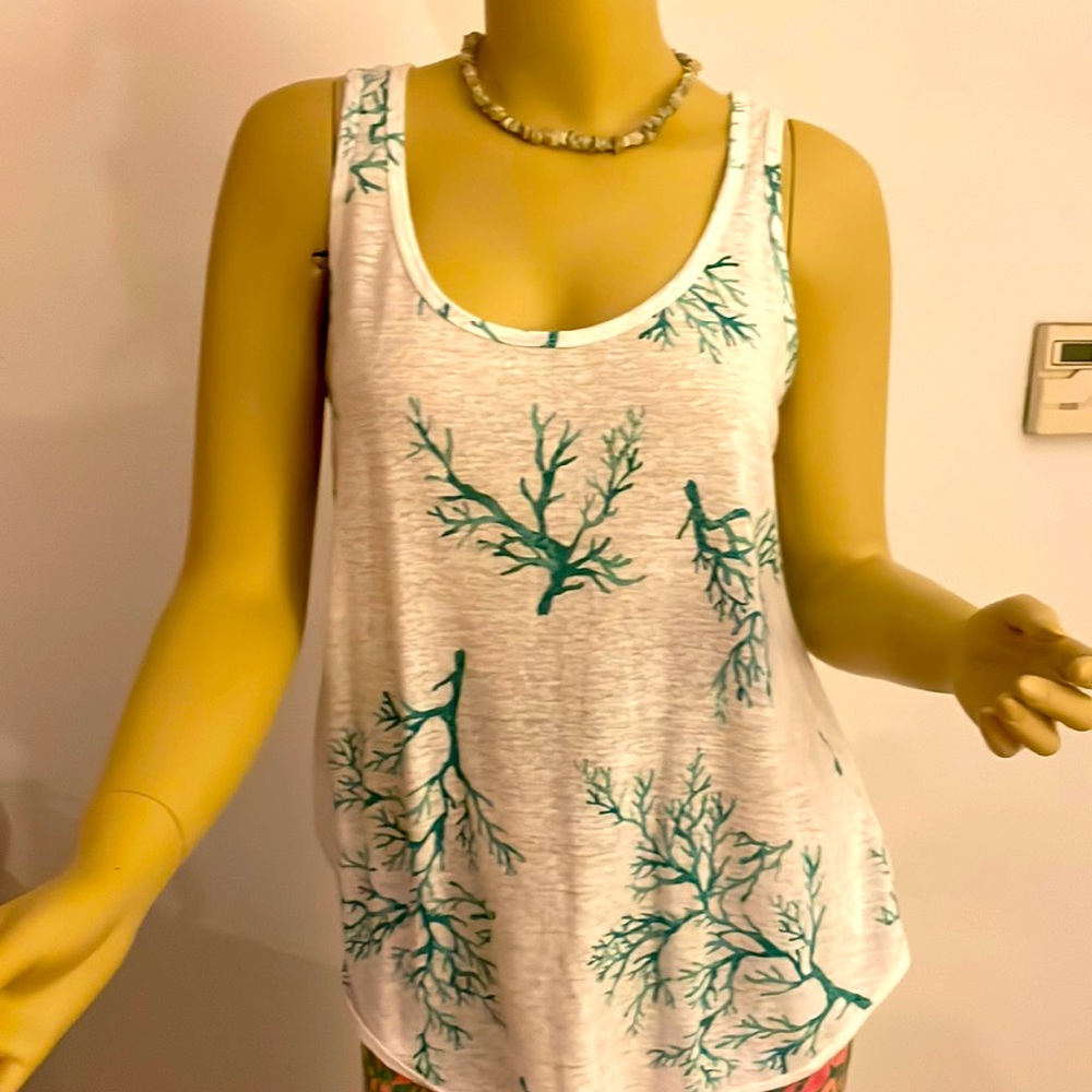 Cotton/linen blend tank
